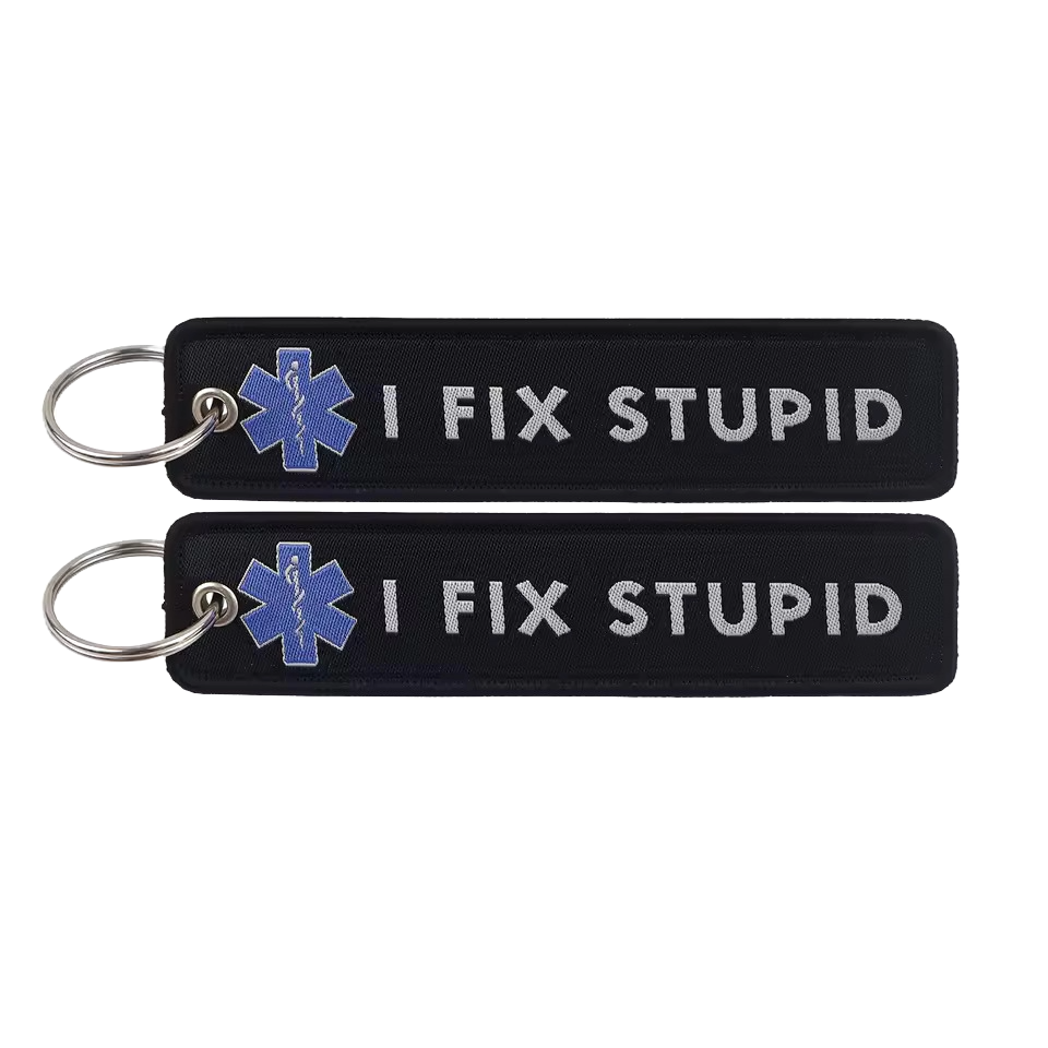 I Fix Stupid - Motorcycle Keychain