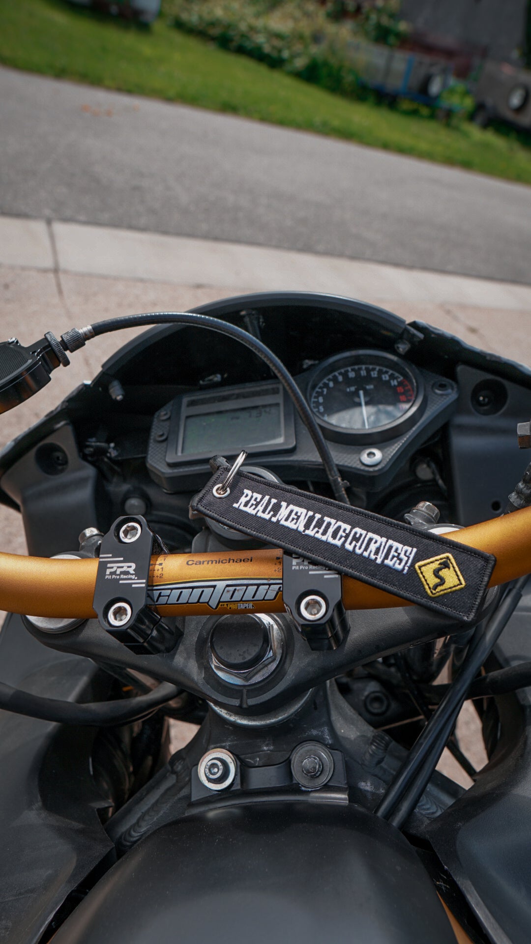 Real Men Like Curves - Motorcycle Keychain