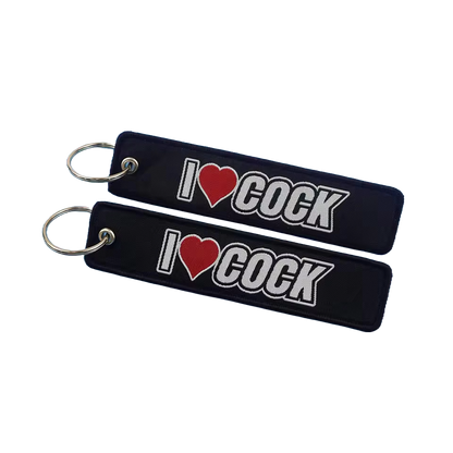 I ❤️ Cock - Motorcycle Keychain