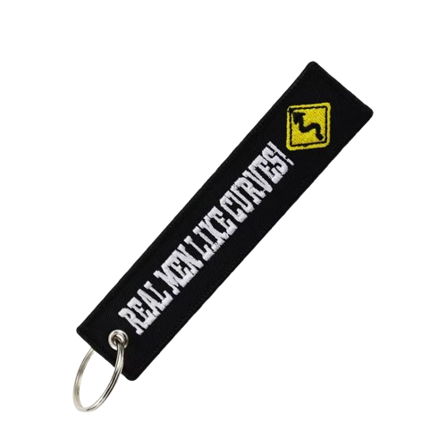 Real Men Like Curves - Motorcycle Keychain