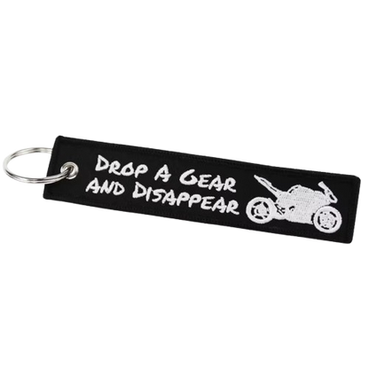 Drop Gear Disappear - Motorcycle Keychain