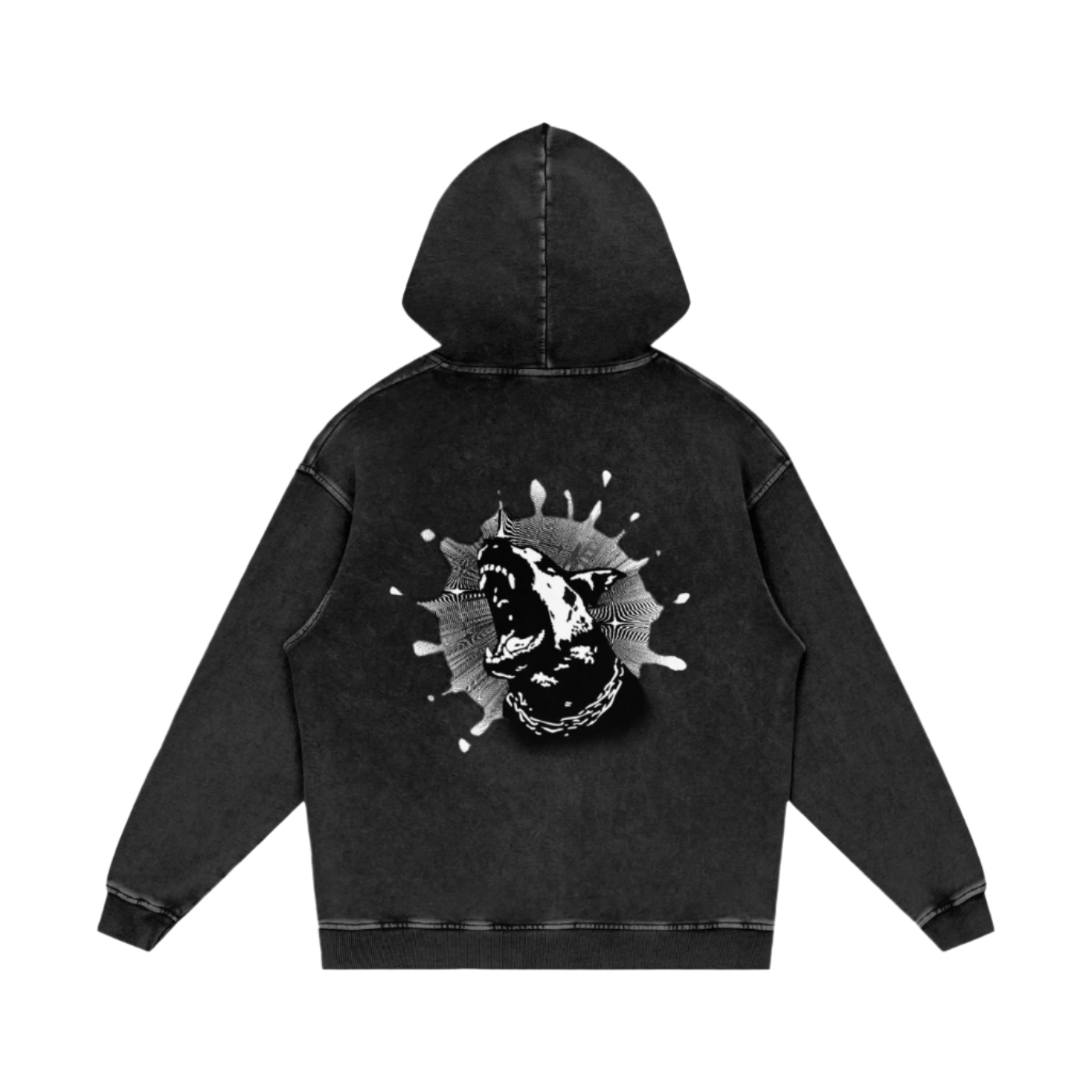Splash Dog -  Acid Wash Oversize Hoodie