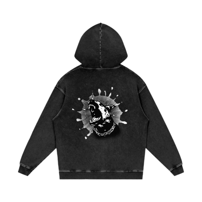 Splash Dog -  Acid Wash Oversize Hoodie